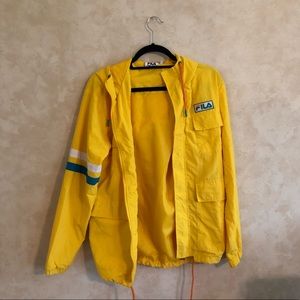FILA UO yellow rain jacket